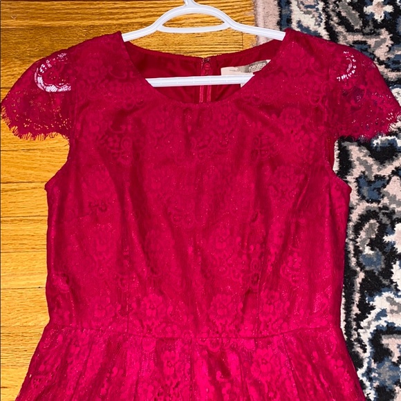 GENTLY USED Forever 21 Red Lace Dress - Picture 2 of 4